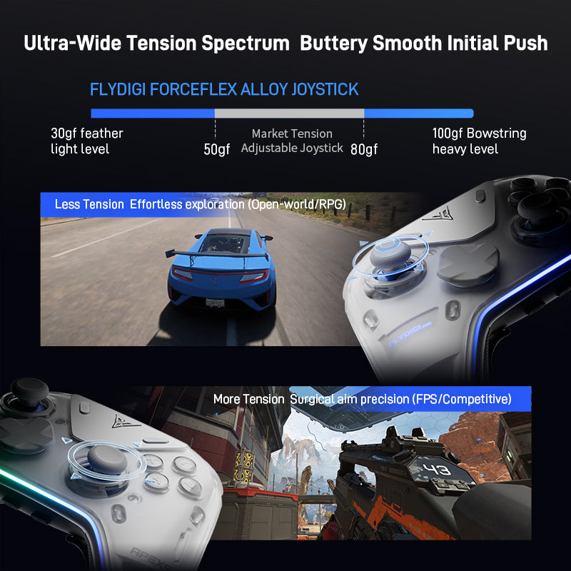 Flydigi Apex 5 Wireless Gamepad | Hall Effect Joysticks for PC, Switch 2, Android & iOS
