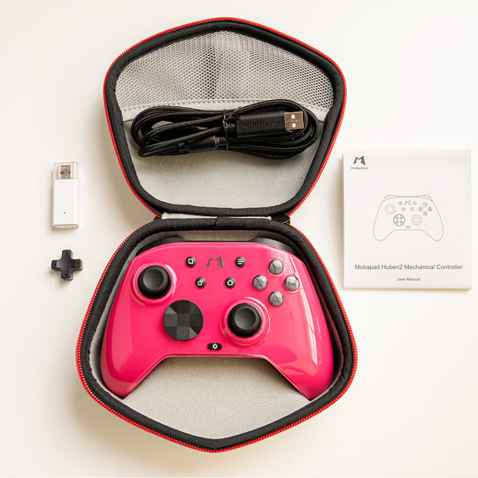 Mobapad Huben2 Wireless Controller with Capacitive Joysticks | Switch & PC | Drift-Free, Customisable Back Buttons