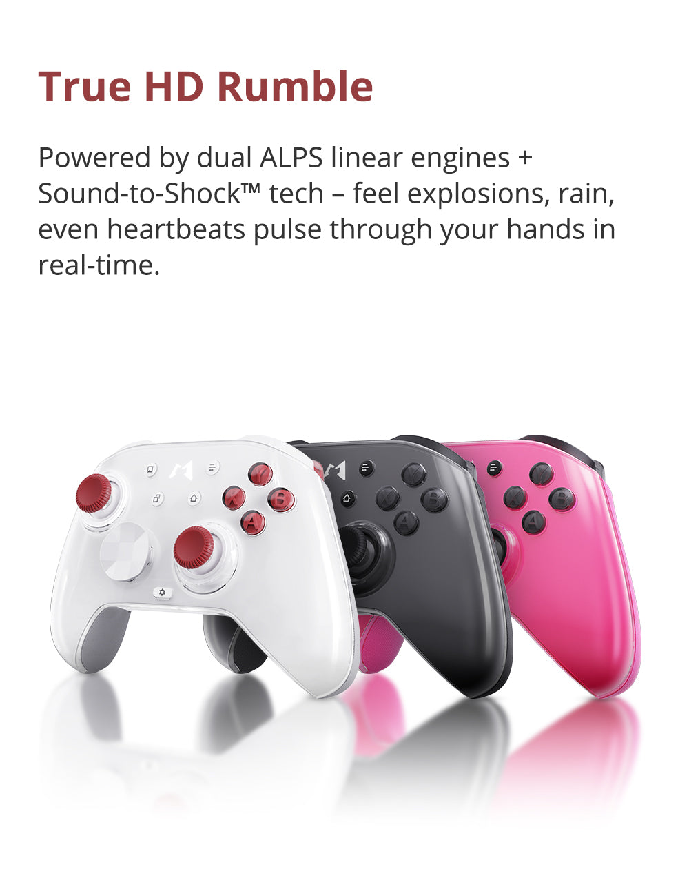 Mobapad Huben2 Wireless Controller with Capacitive Joysticks | Switch & PC | Drift-Free, Customisable Back Buttons