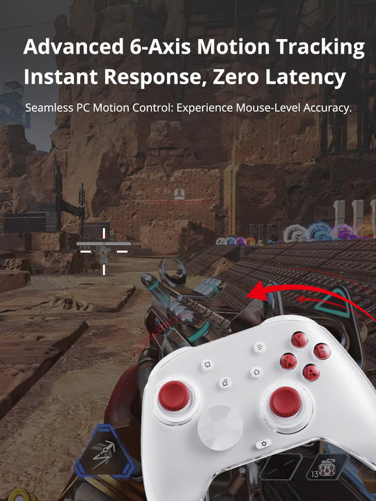 Mobapad Huben2 Wireless Controller with Capacitive Joysticks | Switch & PC | Drift-Free, Customisable Back Buttons