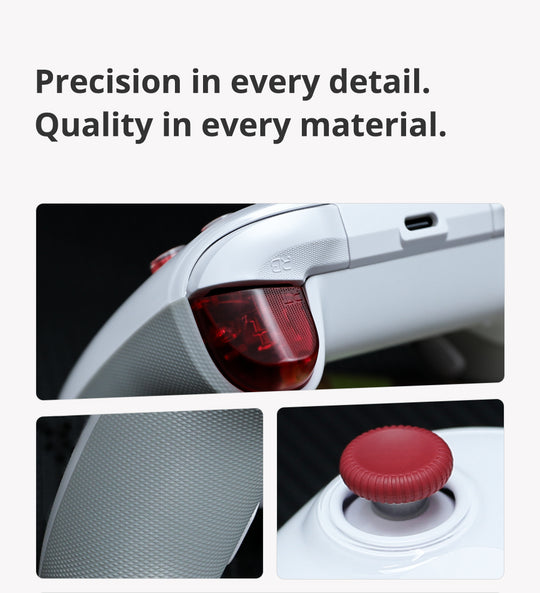 Mobapad Huben2 Wireless Controller with Capacitive Joysticks | Switch & PC | Drift-Free, Customisable Back Buttons