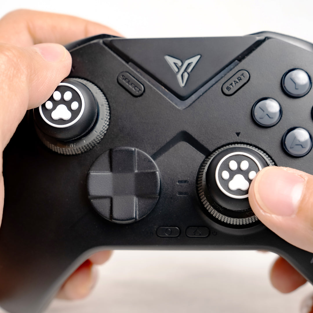 Techyin Cat Paw Joystick Thumb Grips (6-Pack) for Switch/OLED, PS5, PS4, Xbox One, Xbox Series X|S – Mixed Height Silicone Caps