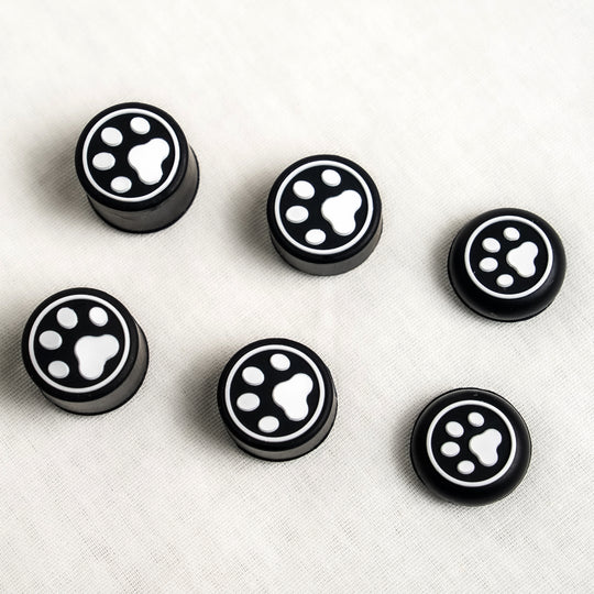 Techyin Cat Paw Joystick Thumb Grips (6-Pack) for Switch/OLED, PS5, PS4, Xbox One, Xbox Series X|S – Mixed Height Silicone Caps